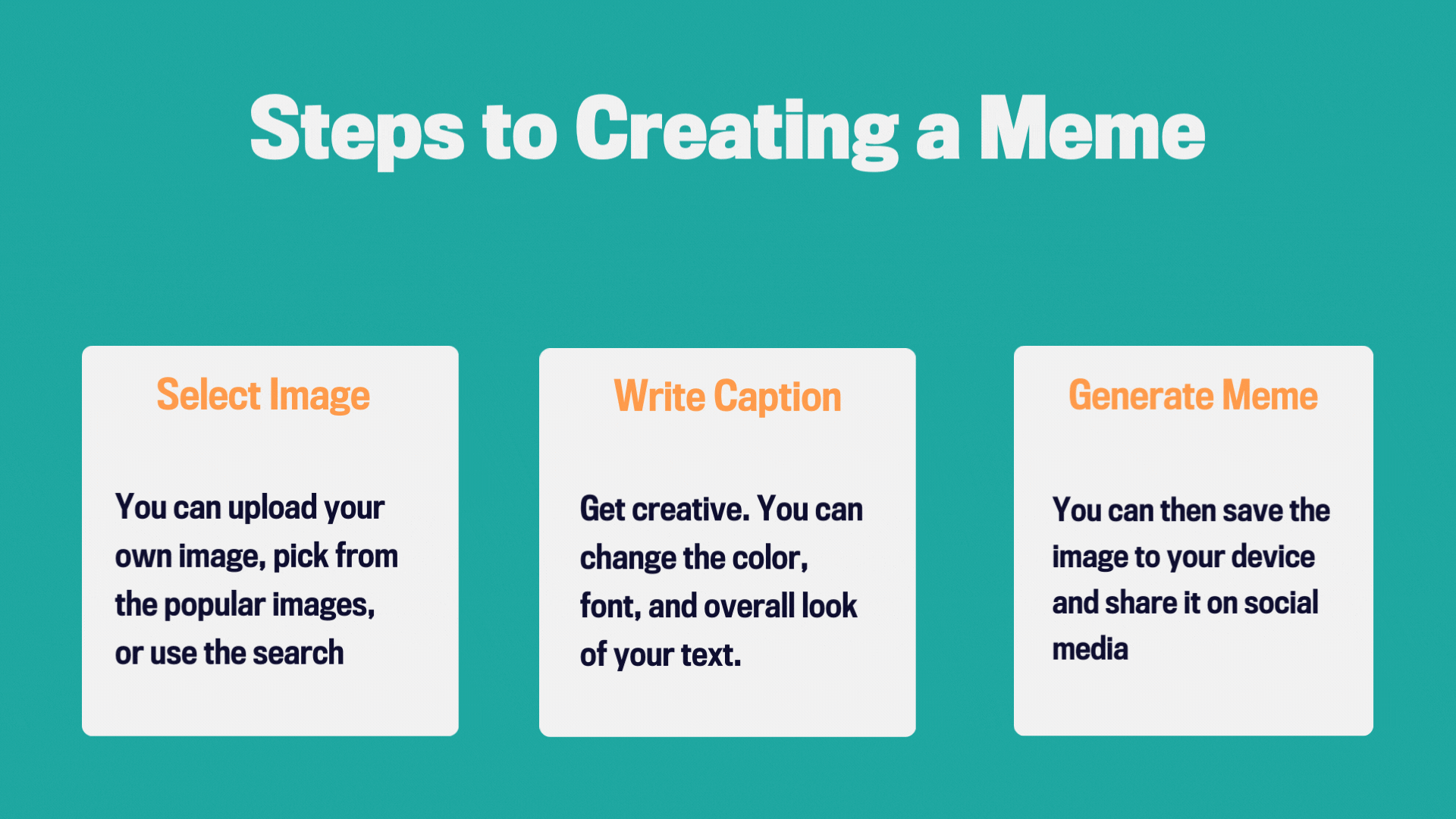 Summary of steps to creating a meme